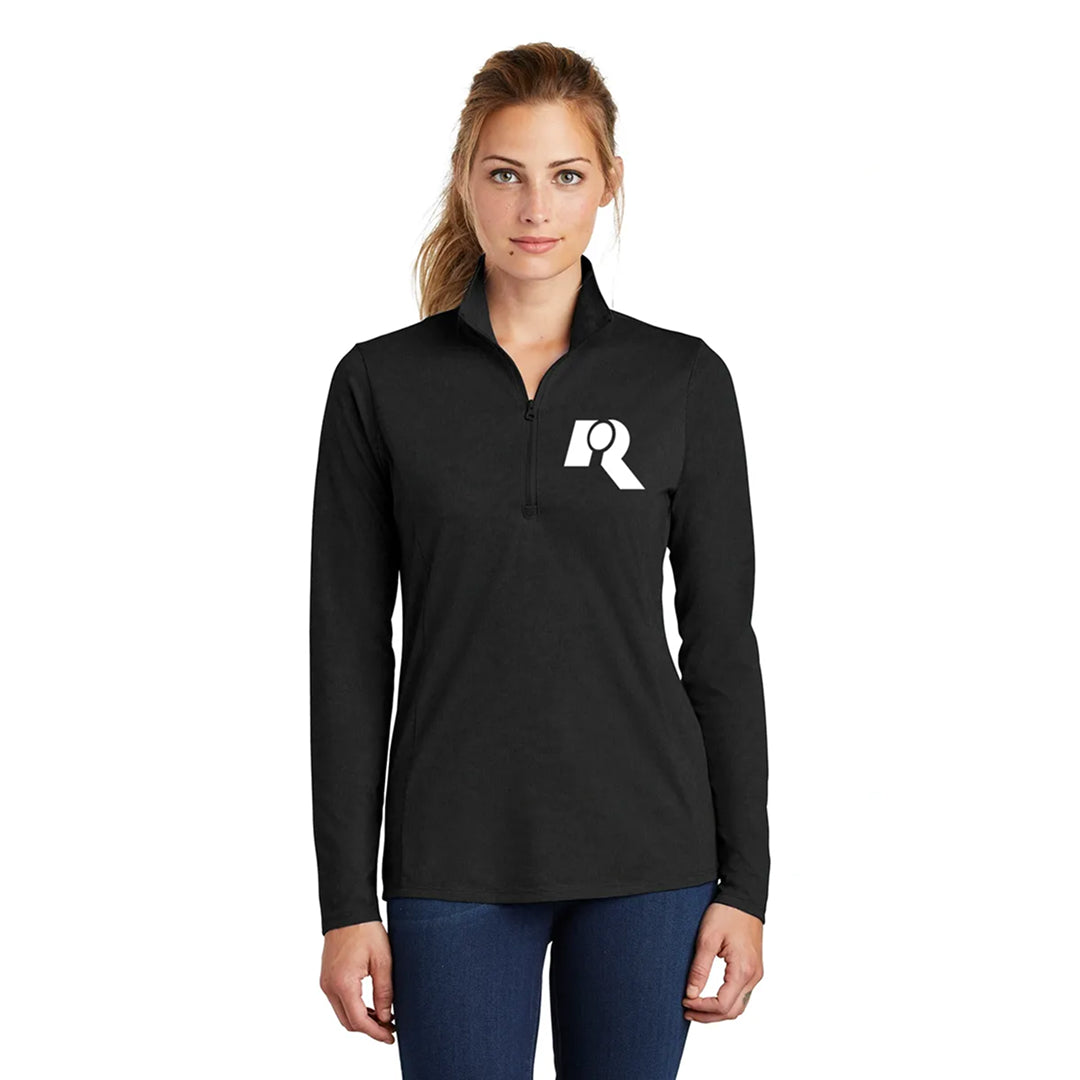 Ladies Tri-Blend Wicking 1/4-Zip Pullover