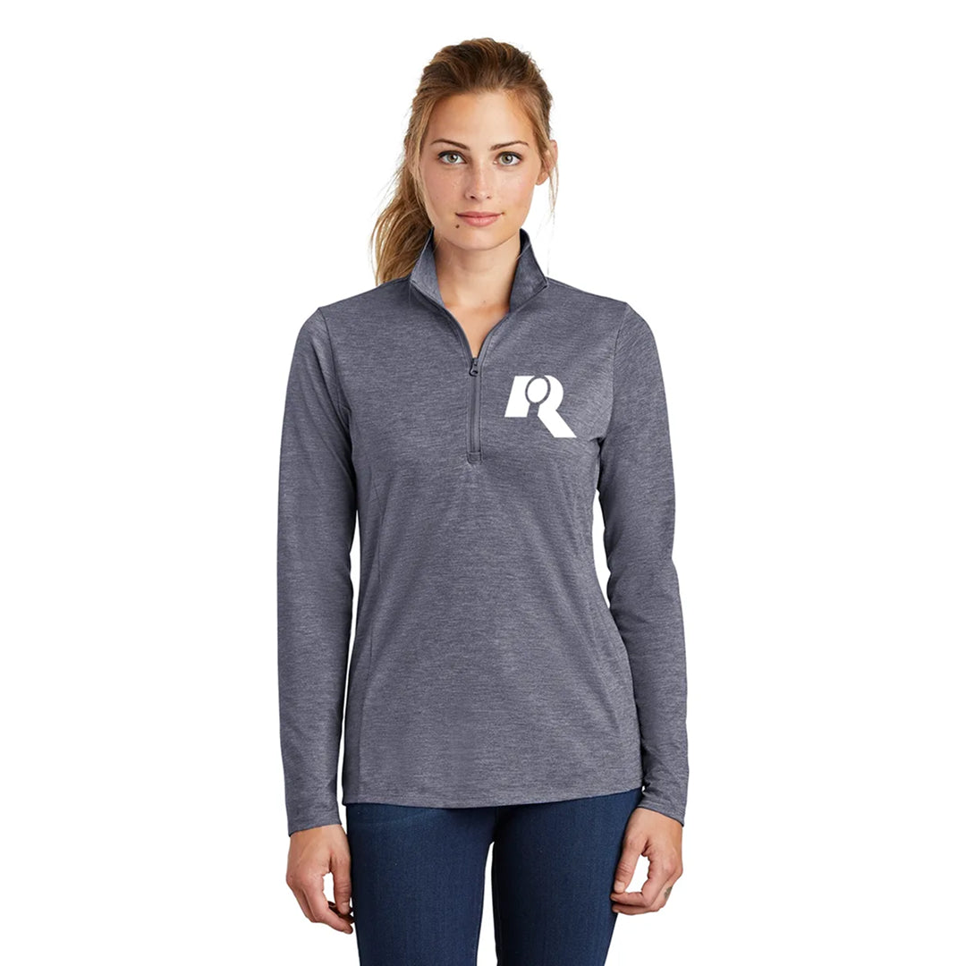 Ladies Tri-Blend Wicking 1/4-Zip Pullover
